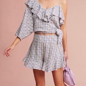 Maeve blue pineapple shorts